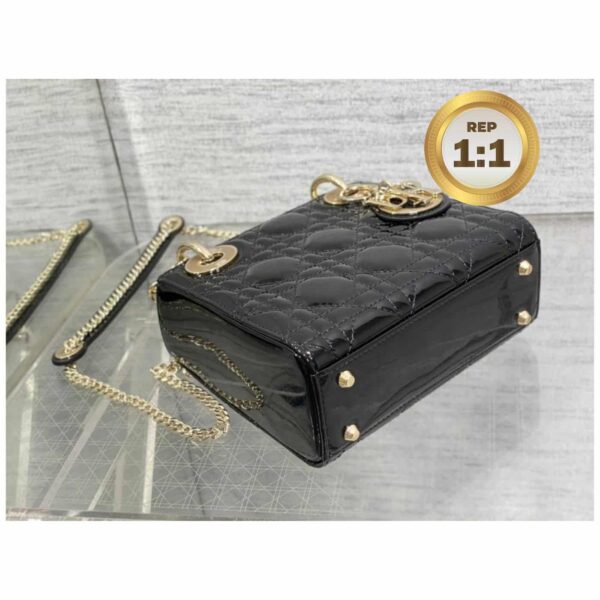 1:1 Replica Christian Dior Mini Lady Dior Bag Black For Women 17cm