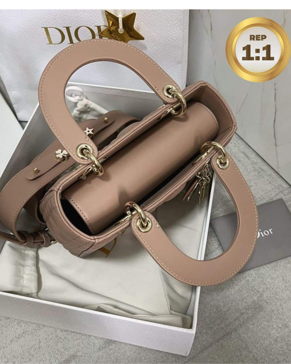 1:1 Replica Christian Dior Small Lady Dior Bag Pink For Women 8in/20cm