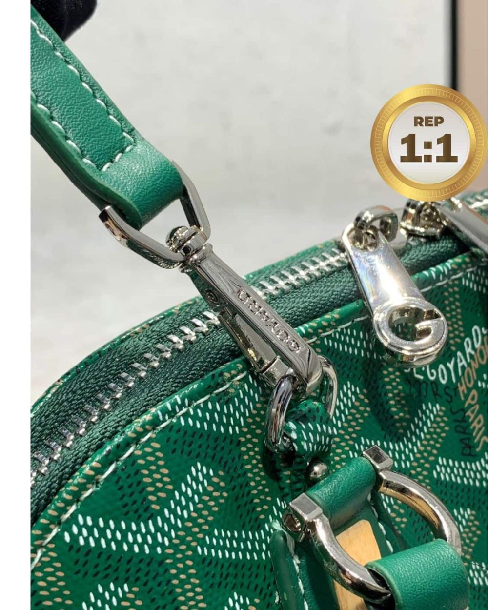 1:1 Replica Goyard Vendome Mini Bag Green/Navy Blue For Women‎ 9.1in/23cm VENDOSMINTY01CL03P