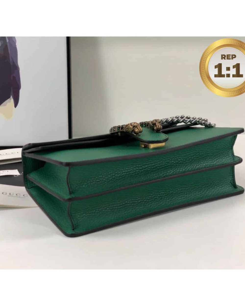 1:1 Replica Gucci Dionysus Shoulder Bag Green For Women 11in/28cm 400249 CAOGX 3120