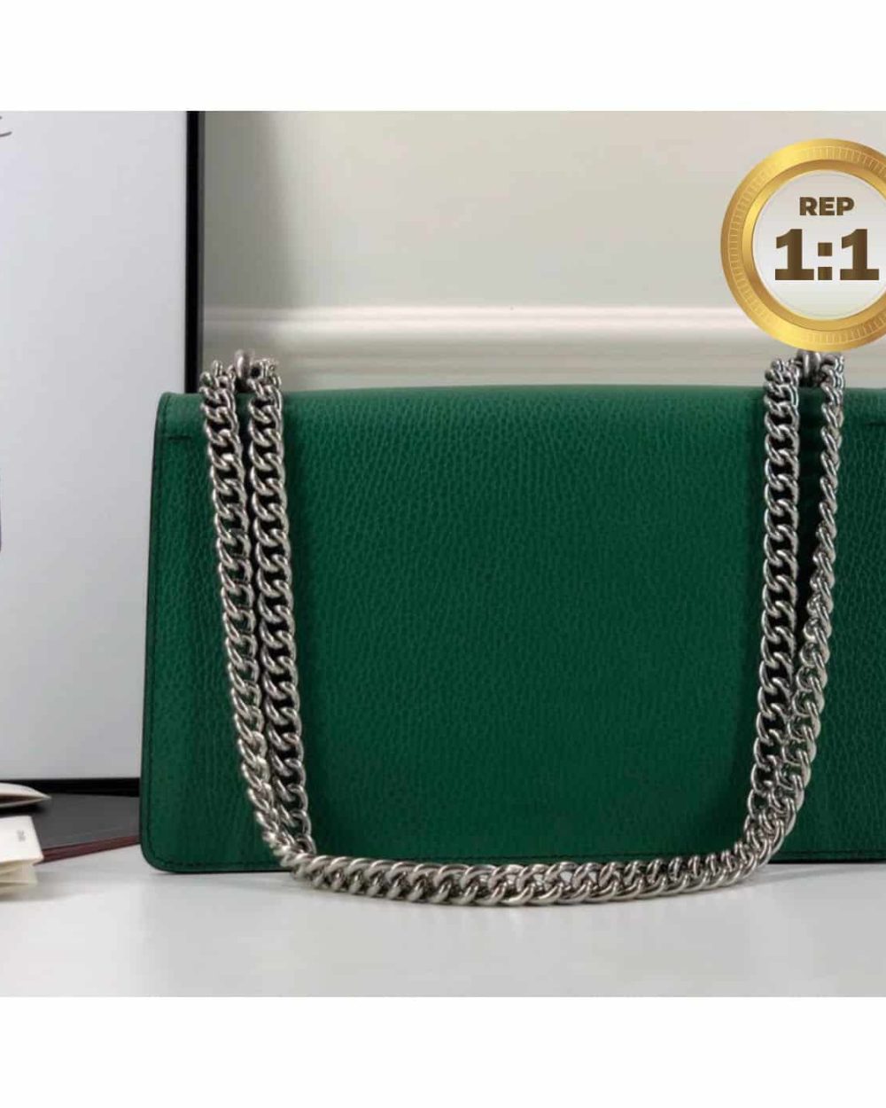 1:1 Replica Gucci Dionysus Shoulder Bag Green For Women 11in/28cm 400249 CAOGX 3120