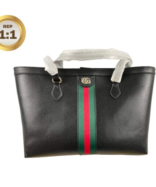 1:1 Replica Gucci Ophidia Medium Tote Black For Women 15in/38cm GG 631685 CWG1A 1060