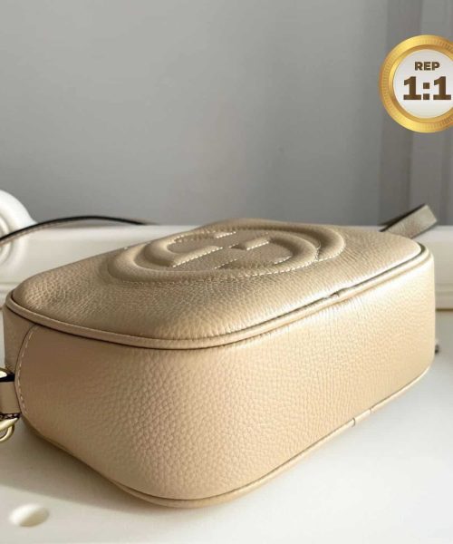 1:1 Replica Gucci Soho Small Disco Bag Beige For Women 8in/21cm GG 308364