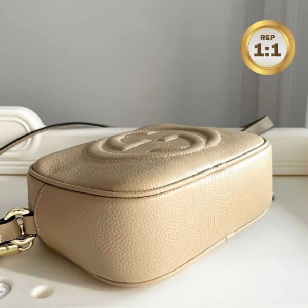 1:1 Replica Gucci Soho Small Disco Bag Beige For Women 8in/21cm GG 308364