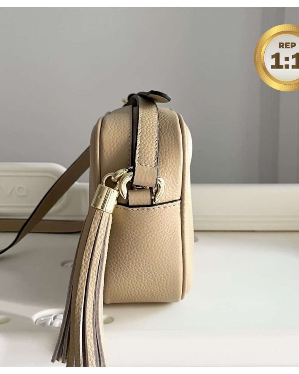 1:1 Replica Gucci Soho Small Disco Bag Beige For Women 8in/21cm GG 308364