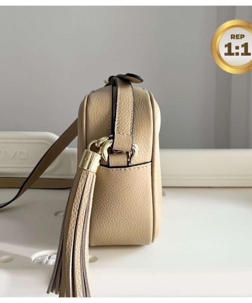 1:1 Replica Gucci Soho Small Disco Bag Beige For Women 8in/21cm GG 308364