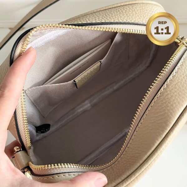 1:1 Replica Gucci Soho Small Disco Bag Beige For Women 8in/21cm GG 308364