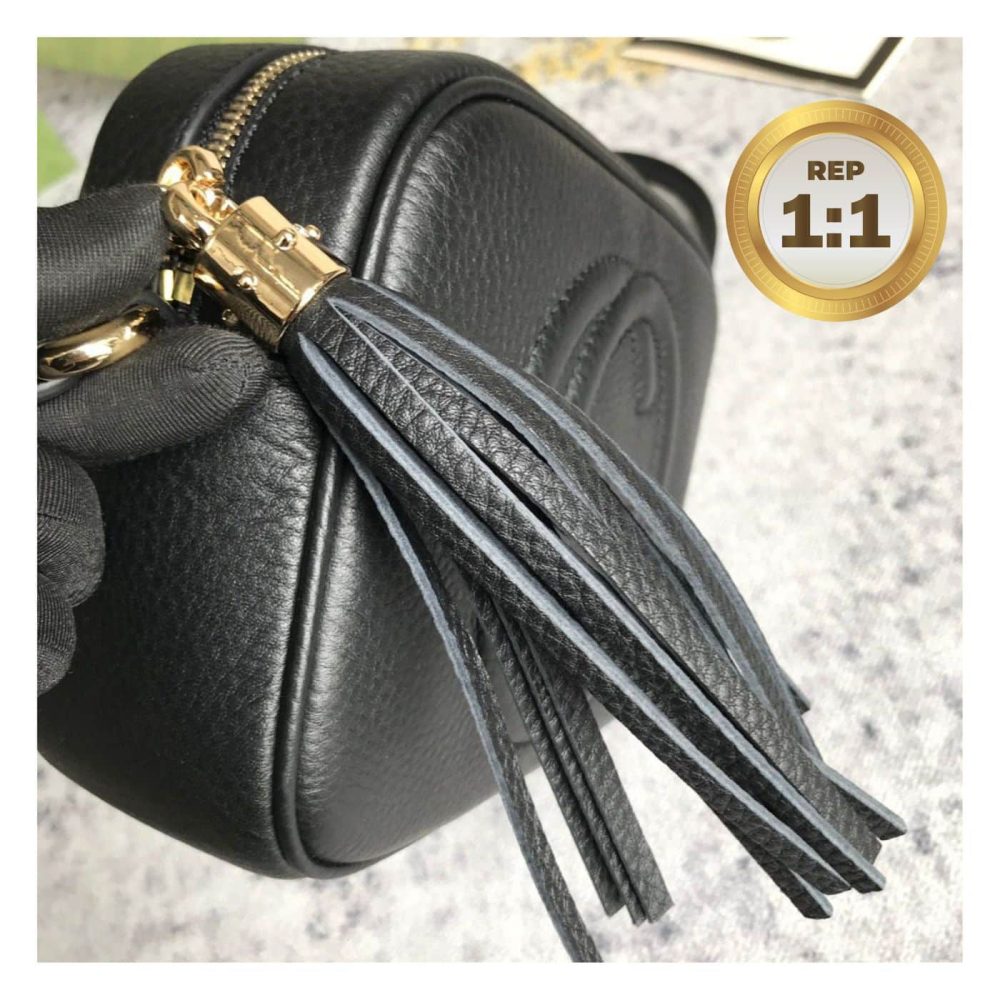 1:1 Replica Gucci Soho Small Disco Bag Black For Women 8in/21cm GG 308364 - Image 5