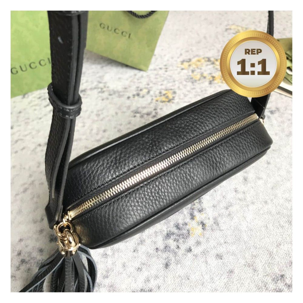 1:1 Replica Gucci Soho Small Disco Bag Black For Women 8in/21cm GG 308364 - Image 7
