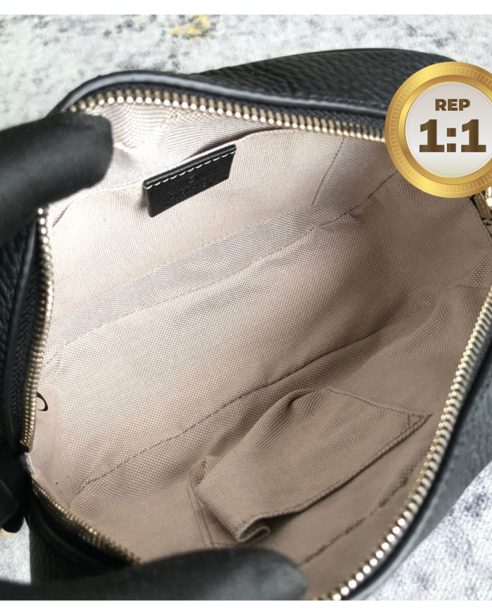 1:1 Replica Gucci Soho Small Disco Bag Black For Women 8in/21cm GG 308364