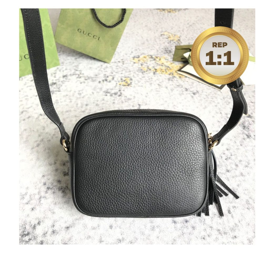 1:1 Replica Gucci Soho Small Disco Bag Black For Women 8in/21cm GG 308364 - Image 9