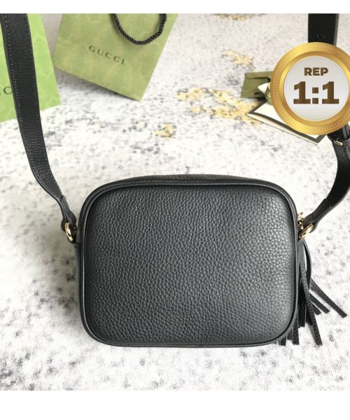 1:1 Replica Gucci Soho Small Disco Bag Black For Women 8in/21cm GG 308364