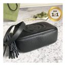 1:1 Replica Gucci Soho Small Disco Bag Black For Women 8in/21cm GG 308364