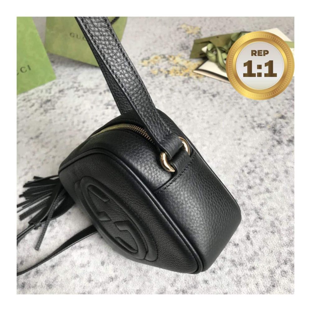 1:1 Replica Gucci Soho Small Disco Bag Black For Women 8in/21cm GG 308364 - Image 2
