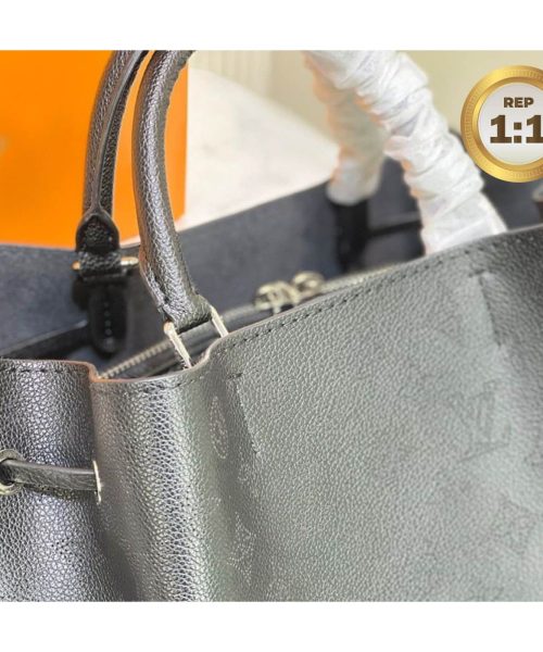 1:1 Replica Louis Vuitton Bella Tote Mahina Black For Women 12.6in/32cm LV M59200