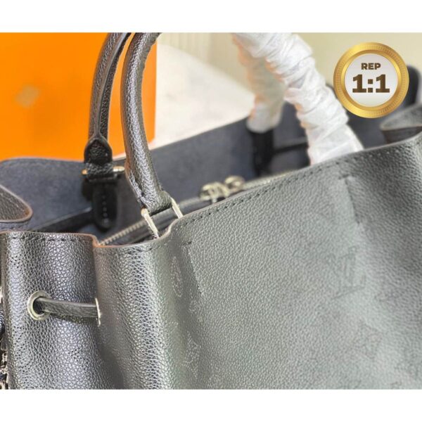 1:1 Replica Louis Vuitton Bella Tote Mahina Black For Women 12.6in/32cm LV M59200