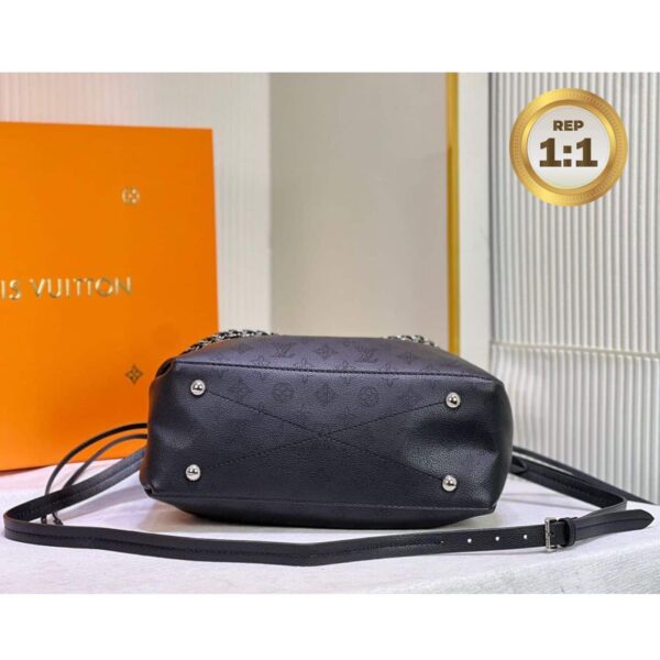1:1 Replica Louis Vuitton Bella Tote Mahina Black For Women 12.6in/32cm LV M59200