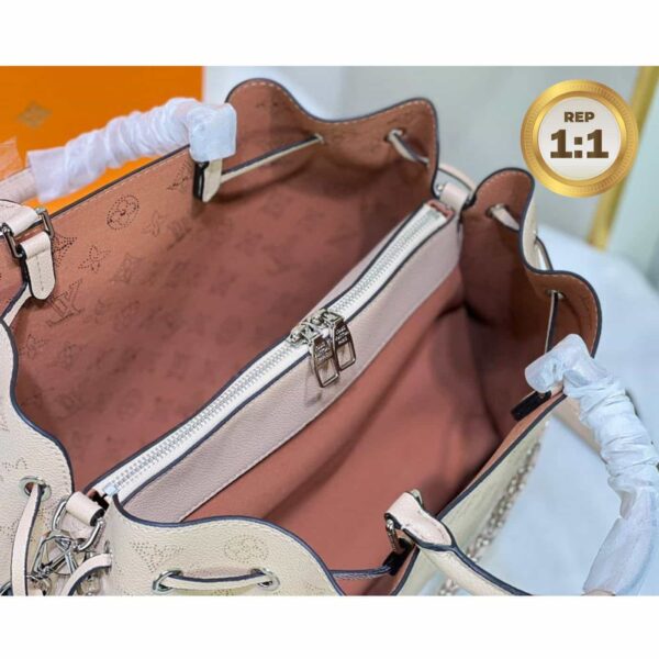 1:1 Replica Louis Vuitton Bella Tote Mahina Creme Beige For Women 12.6in/32cm M59203