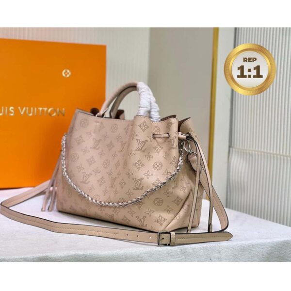 1:1 Replica Louis Vuitton Bella Tote Mahina Creme Beige For Women 12.6in/32cm M59203