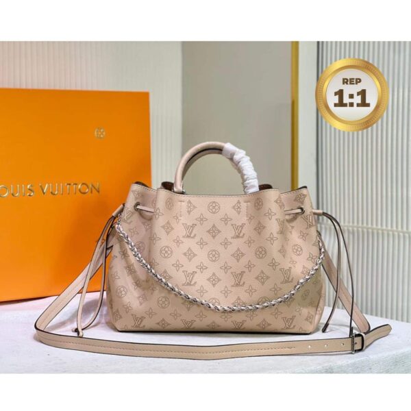 1:1 Replica Louis Vuitton Bella Tote Mahina Creme Beige For Women 12.6in/32cm M59203