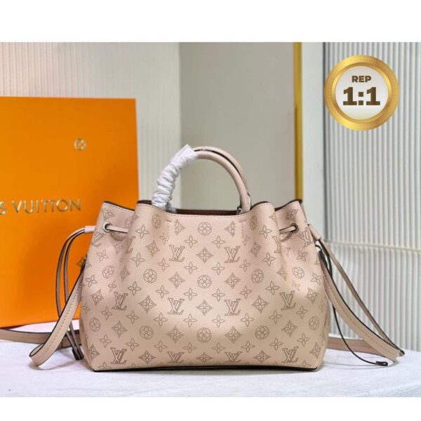 1:1 Replica Louis Vuitton Bella Tote Mahina Creme Beige For Women 12.6in/32cm M59203