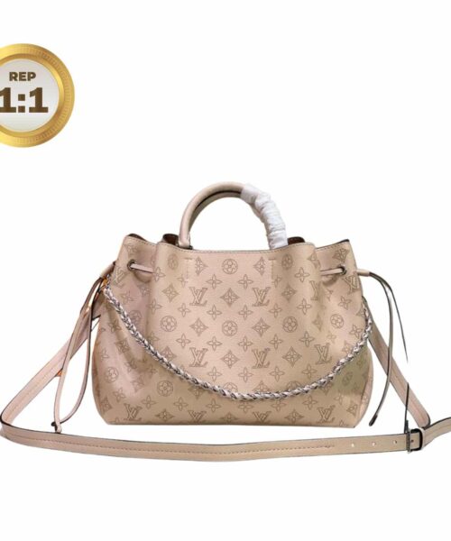 1:1 Replica Louis Vuitton Bella Tote Mahina Creme Beige For Women 12.6in/32cm M59203