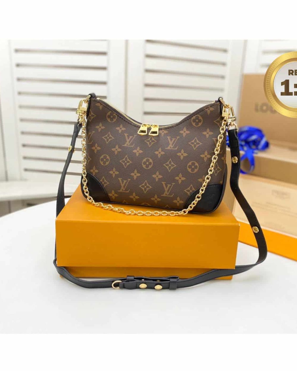 1:1 Replica Louis Vuitton Boulogne Monogram Canvas Brown For Women 11.4in/29cm LV M45831