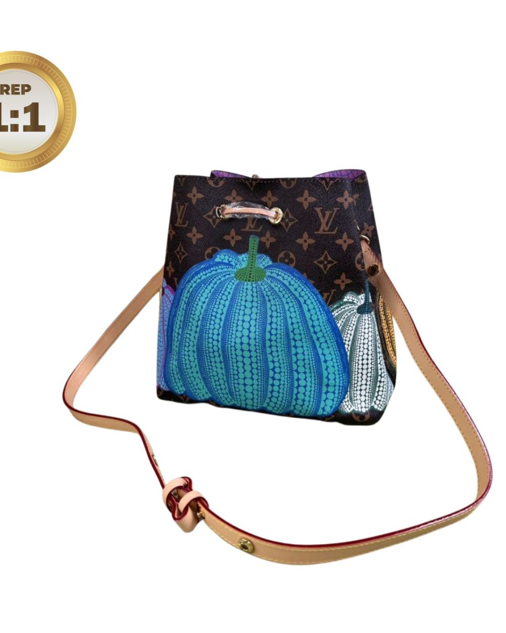 1:1 Replica Louis Vuitton LV x YK Neonoe MM Brown For Women 10.2in/26 cm M46473