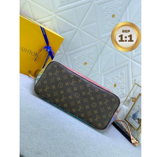 1:1 Replica Louis Vuitton LV x YK Neverfull MM Bag Brown For Women 12.2in/31cm M46468