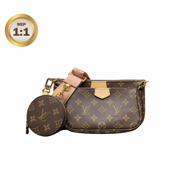 1:1 Replica Louis Vuitton Multi Pochette Accessoires Monogram Canvas Brown For Women 9.4in/24cm LV M44840