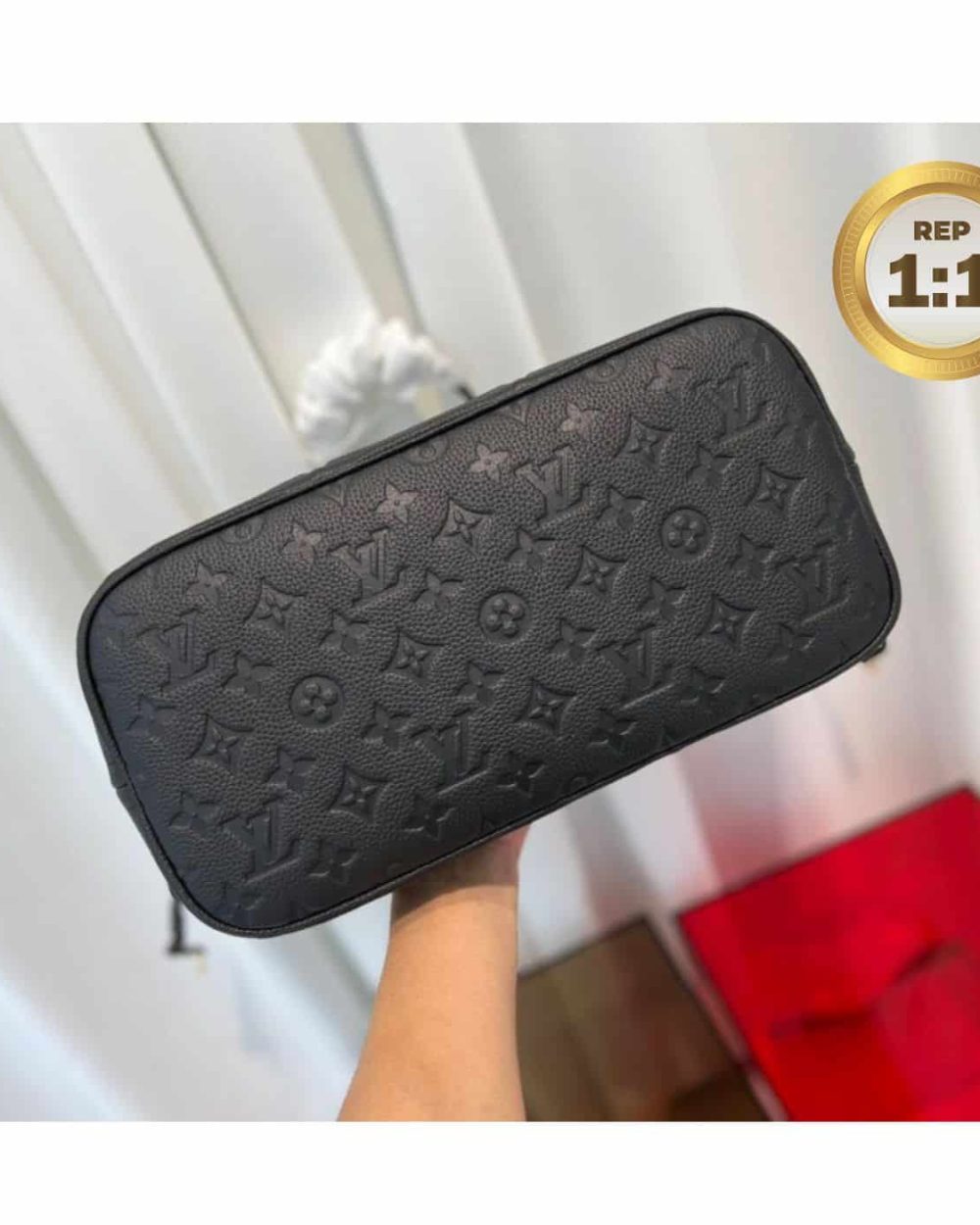 1:1 Replica Louis Vuitton Neverfull MM Tote Bag Black For Women 12.2in/31cm M45685