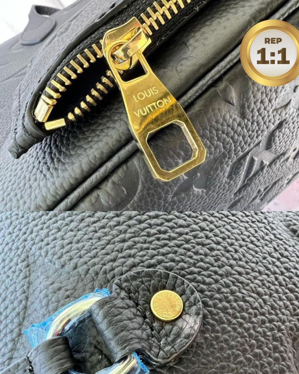 1:1 Replica Louis Vuitton Neverfull MM Tote Bag Black For Women 12.2in/31cm M45685