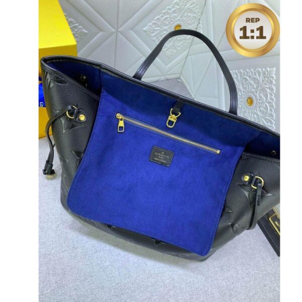 1:1 Replica Louis Vuitton Neverfull MM Tote Bag Black For Women 12.2in/31cm M45685