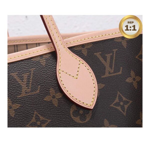 1:1 Replica Louis Vuitton Neverfull MM Tote Bag Monogram Canvas Brown For Women 12.6in/32cm LV M40995