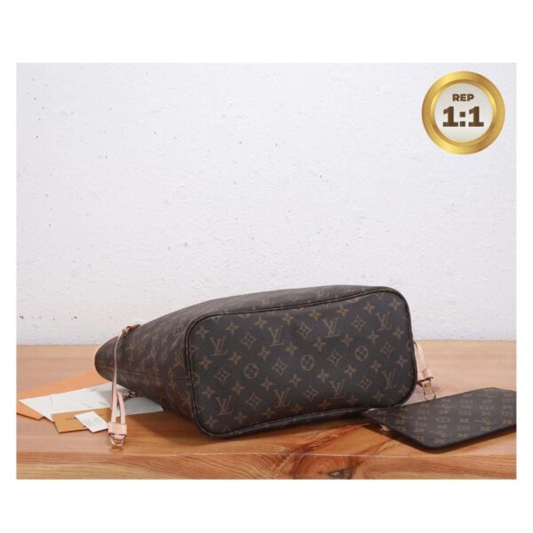 1:1 Replica Louis Vuitton Neverfull MM Tote Bag Monogram Canvas Brown For Women 12.6in/32cm LV M40995