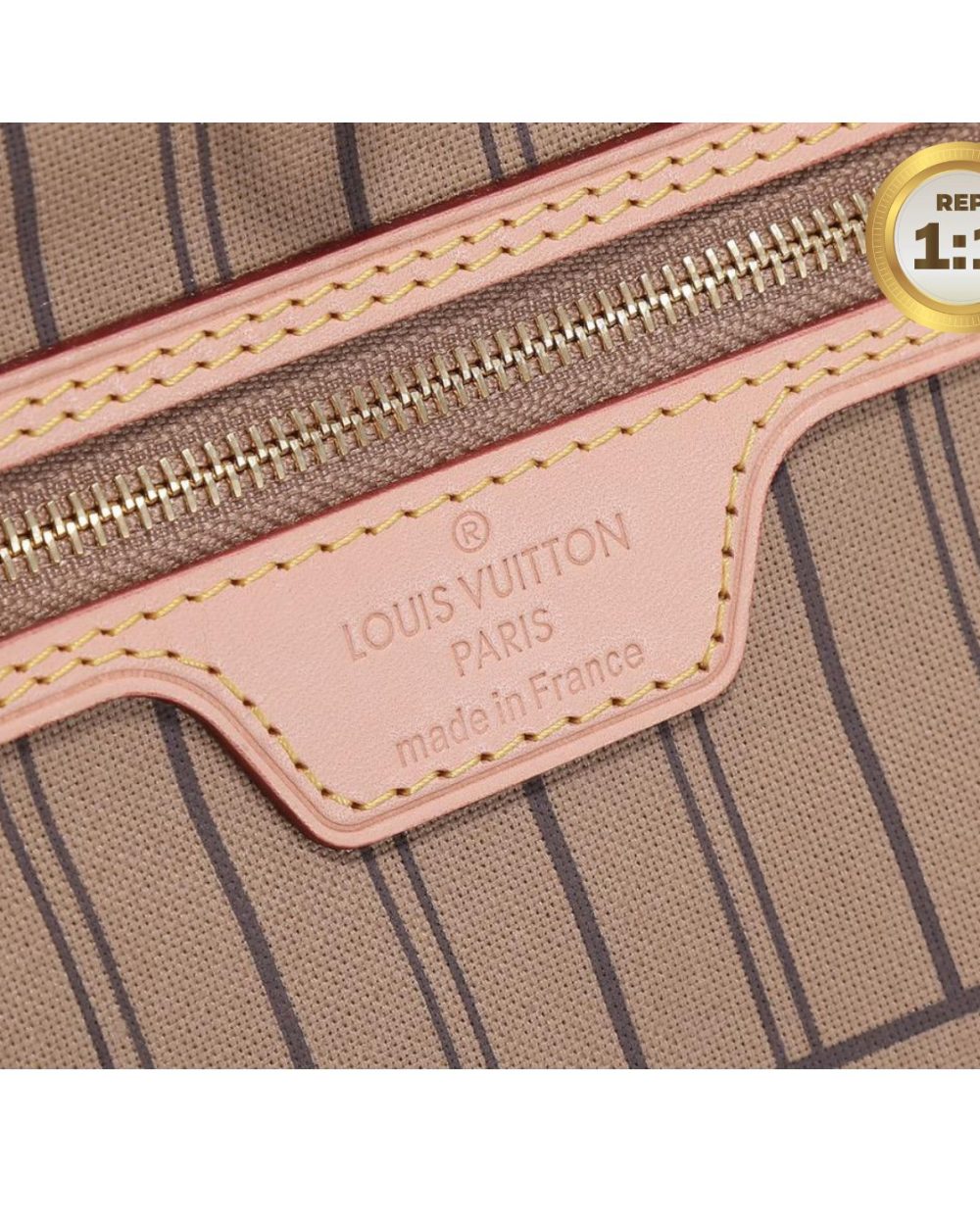 1:1 Replica Louis Vuitton Neverfull MM Tote Bag Monogram Canvas Brown For Women 12.6in/32cm LV M40995