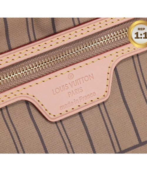1:1 Replica Louis Vuitton Neverfull MM Tote Bag Monogram Canvas Brown For Women 12.6in/32cm LV M40995