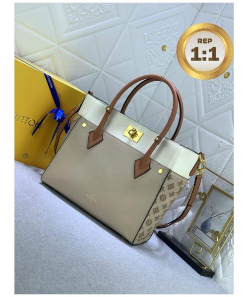 1:1 Replica Louis Vuitton On My Side MM Tote Bag Grey For Women 12in/31cm M53825