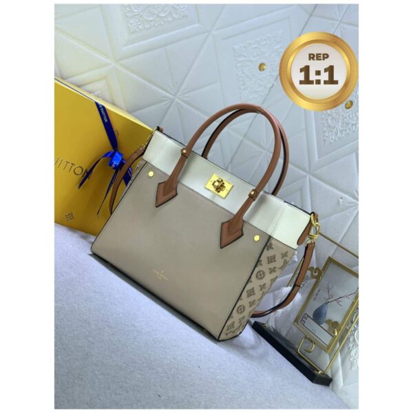 1:1 Replica Louis Vuitton On My Side MM Tote Bag Grey For Women 12in/31cm M53825