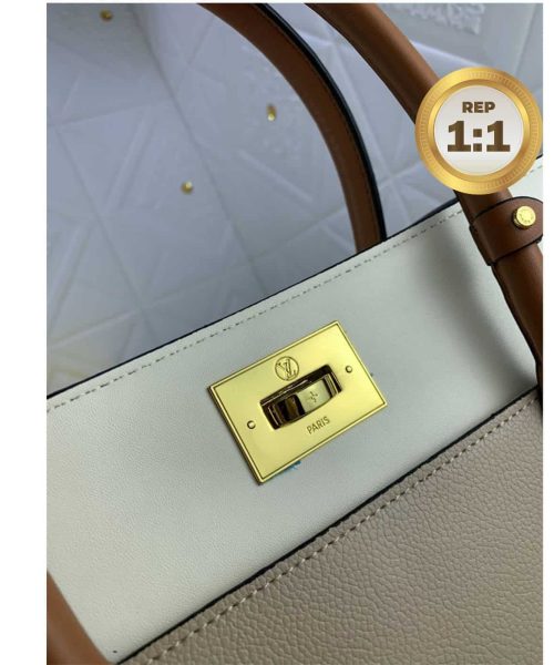 1:1 Replica Louis Vuitton On My Side MM Tote Bag Grey For Women 12in/31cm M53825