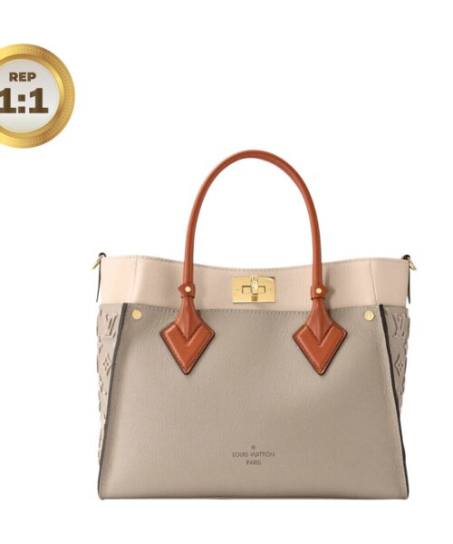 1:1 Replica Louis Vuitton On My Side MM Tote Bag Grey For Women 12in/31cm M53825