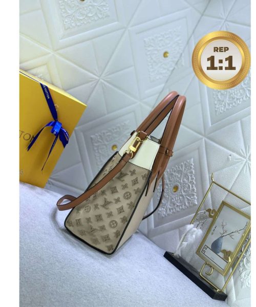 1:1 Replica Louis Vuitton On My Side MM Tote Bag Grey For Women 12in/31cm M53825