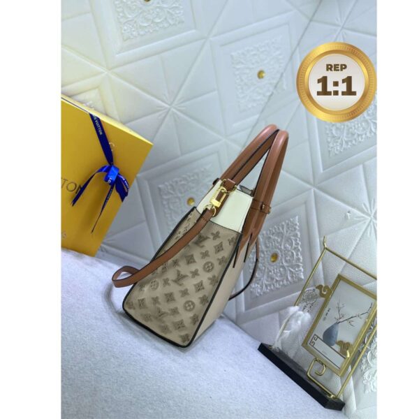 1:1 Replica Louis Vuitton On My Side MM Tote Bag Grey For Women 12in/31cm M53825