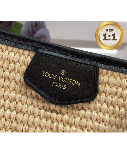 1:1 Replica Louis Vuitton Saint Jacques Raffia Black For Women 22.4in/57cm LV M59808