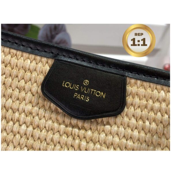 1:1 Replica Louis Vuitton Saint Jacques Raffia Black For Women 22.4in/57cm LV M59808