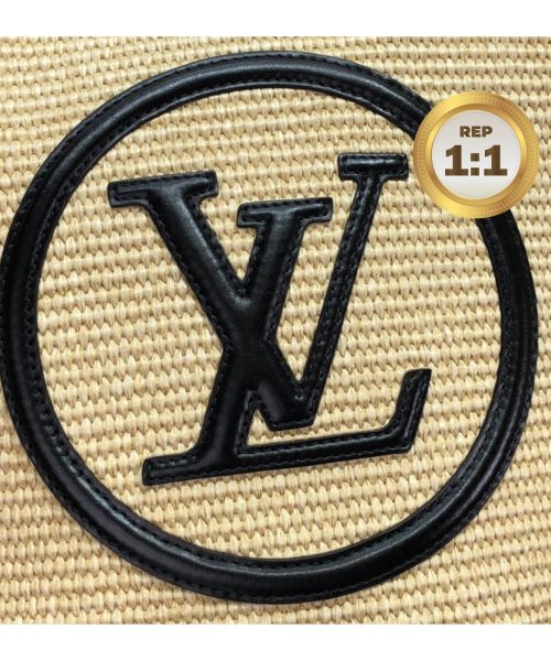 1:1 Replica Louis Vuitton Saint Jacques Raffia Black For Women 22.4in/57cm LV M59808