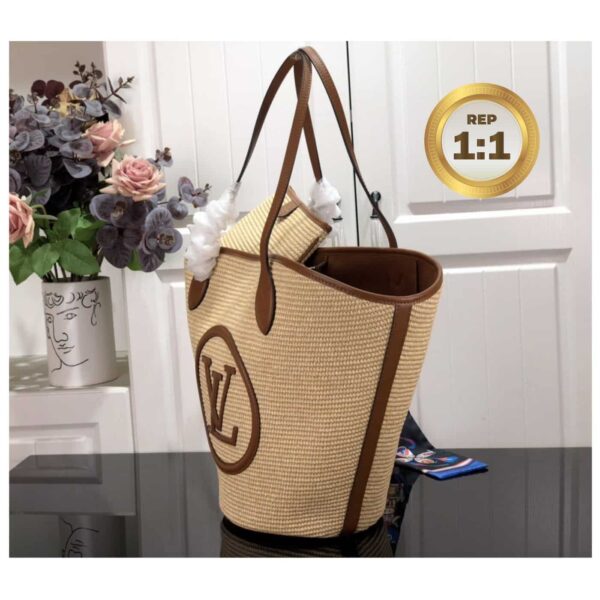 1:1 Replica Louis Vuitton Saint Jacques Raffia Brown For Women 22.4in/57cm LV M59963