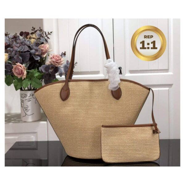 1:1 Replica Louis Vuitton Saint Jacques Raffia Brown For Women 22.4in/57cm LV M59963