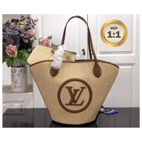 1:1 Replica Louis Vuitton Saint Jacques Raffia Brown For Women 22.4in/57cm LV M59963