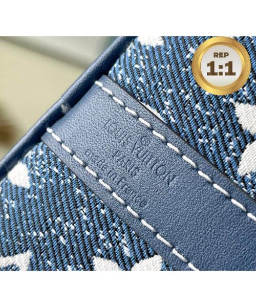 1:1 Replica Louis Vuitton Speedy Bandouliere 25 Monogram Denim Jacquard Navy Blue 9.8in/25cm LV M59609